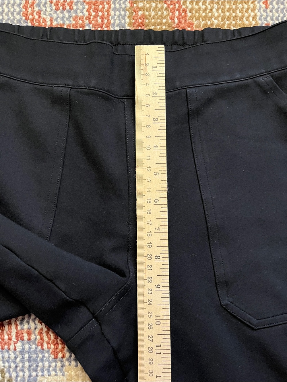 SPANX The Perfect Pant Jogger Black Pull-On Pants Front Patch Pockets M - Picture 3 of 10